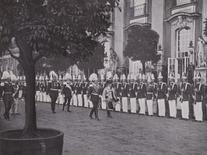 Potsdam, Fürstenempfang durch den Kaiser im Neuen Palais von Photographer German
