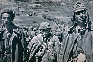 Russische Kriegsgefangene, gefangen von den Deutschen