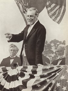 US-Präsident Woodrow Wilson, treibende Kraft hinter der Gründung des Völkerbundes, der es jedoch nicht gelang, sein Land zum Beitritt zur Organisation zu bewegen von Photographer German