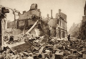 Blick auf die Rue St. Martin, Soissons
