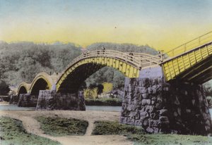 Japan, ca. 1912: Kintaikyo, wörtlich "Brücke des Damastgürtels," bekannt in Japan, Suwo-Provinz von Photographer Japanese