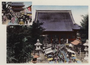 Japan, ca. 1912: Kwannon-Tempel und sein Gelände und verschiedene Shows im Asakusa-Park, Tokio von Photographer Japanese