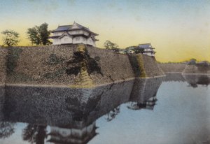Japan, ca. 1912: Die Osaka-Burg, erbaut 1583 von Hideyoshi von Photographer Japanese