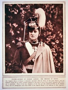 Die Kaiserin von Russland in der Uniform des Oberstkommandanten der russischen Lanzenreiter