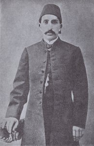 Abdul Hamid II., Sultan des Osmanischen Reiches, gestürzt von den Jungtürken 1909 (s/w Foto) von Photographer Turkish