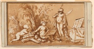 Entwurf für ein Fries mit der Allegorie der Literatur von Piat Joseph Sauvage