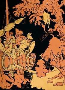 Die feueratmenden Stiere, 1880 von Picart
