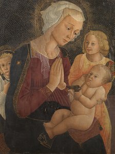 Maria mit Kind und zwei Engeln