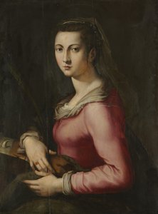 Porträt einer Frau als Heilige Katharina von Pier Francesco Foschi