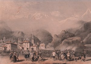 Biwak französischer Truppen in Susa, Piemont
