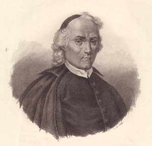 Porträt des italienischen Presbyterians und Historikers Ludovico Antonio Muratori (1672-1750), Kupferstich