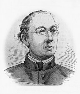 Porträt von Joseph Hergenröther (1824-1890), deutscher Historiker und Kardinal, und erster Kardinalpräfekt der Vatikanischen Archive, Gravur von Blaise Nicolas Le Sueur