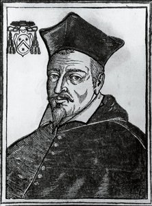 Porträt von Pierre de Bérulle (1575-1629), französischer katholischer Theologe und Kardinal, Druck