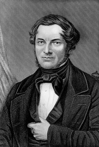 Porträt von Robert Wilhelm Eberhard Bunsen (1811-1899), deutscher Chemiker und Physiker, Gravur