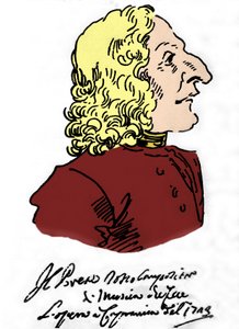 Antonio Vivaldi (1678 - 1741), Karikatur von Pierre Leone Ghezzi (1674 - 1755)