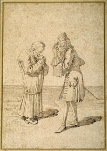 Baron Philip von Stosch zeigt Sabbatini ein antikes Juwel von Pier Leone Ghezzi