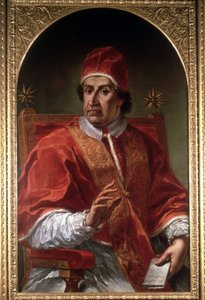 Porträt von Clemens XI. (1649 - 1721) von Pier Leone Ghezzi. Museo di Roma. Rom