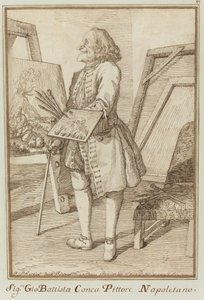 Signore Sebastiano Conca, neapolitanischer Maler von Pier Leone Ghezzi