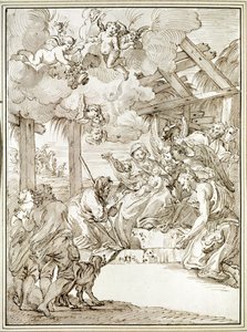 Die Anbetung der Hirten von Pier Leone Ghezzi