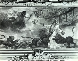 Das Martyrium des Hl. Ignatius von Antiochien im Kolosseum von Pier Leone Ghezzi