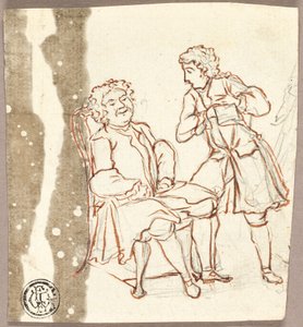 Zwei Herren in Kostümen des 18. Jahrhunderts von Pier Leone Ghezzi