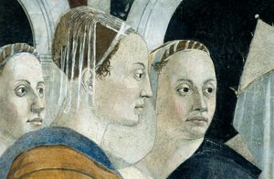 Detail aus Die Legende vom Wahren Kreuz, zeigt die Entdeckung und Verifizierung des Wahren Kreuzes (Detail)
