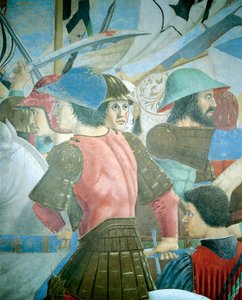 Detail aus der Legende vom Wahren Kreuz: Schlacht von Heraklius I. von Byzanz gegen Chosroes II. von Piero della Francesca