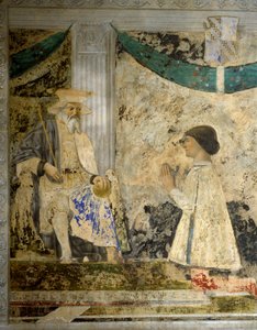 Porträt von Sigismondo Pandolfo Malatesta im Gebet vor San Sigismondo von Piero della Francesca