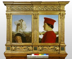 Porträts von Federico de Montefeltro, Herzog von Urbino, und Battista Sforza