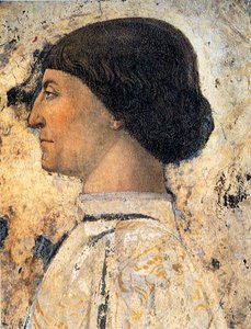 Sigismondo Pandolfo Malatesta (Detail) Fresko im Tempio Malatestiano, Rimini, 1451