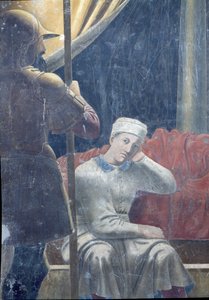Der Traum von Konstantin, vollendet 1464 (Detail) von Piero della Francesca