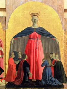Die Madonna der Barmherzigkeit (Detail) von Piero della Francesca