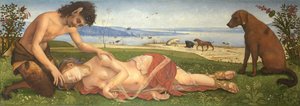 Ein Satyr trauert um eine Nymphe, ca. 1495 von Piero di Cosimo