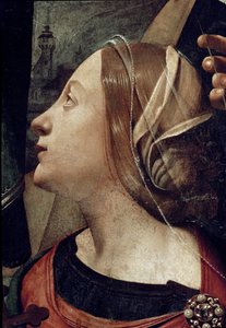 Heilige Margarita von Antiochia (Detail der Unbefleckten Empfängnis umgeben von 6 Heiligen)
