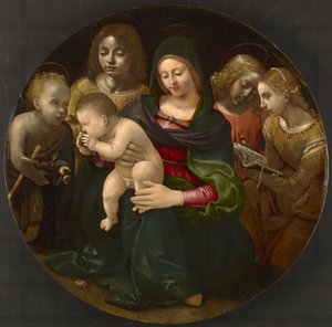 Jungfrau und Kind mit dem jungen Johannes dem Täufer, der Heiligen Cäcilia und Engeln, ca. 1505
