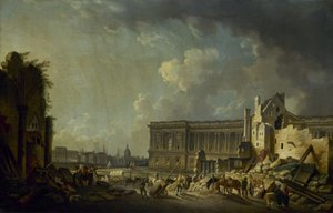 Freilegung der Kolonnade des Louvre, ca. 1756