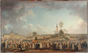 Das Fest des höchsten Wesens, auf dem Champ-de-Mars von Pierre Antoine Demachy