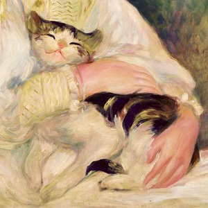 Julie Manet, auch bekannt als das Kind mit der Katze von Pierre-Auguste Renoir