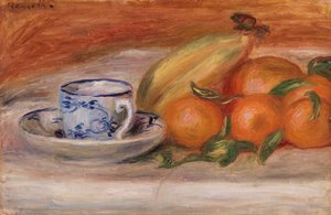 Orangen, Bananen und Teetasse von Pierre-Auguste Renoir