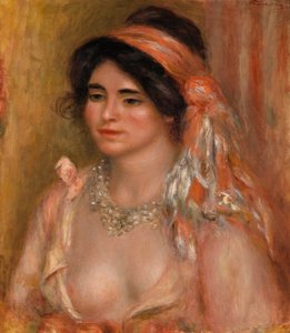 Frau mit schwarzen Haaren von Pierre-Auguste Renoir