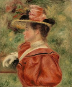 Frau mit Handschuh von Pierre-Auguste Renoir