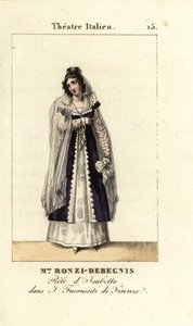 Mme. Ronzi-Debegnis in I Fuoruscit di Firenze, Théâtre Italien, 1819