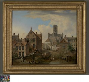 St.-Bavo-Kathedrale und der Reep-Kanal in Gent von Pierre François De Noter
