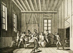 Ermordung von Jean-Paul Marat im Jahr 1793 von Pierre Gabriel Berthault