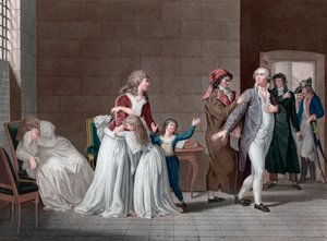Trennung von König Ludwig XVI. von Frankreich (1754-1793) von seiner Familie. Paris, Temple-Gefängnis, am 20. Januar von Pierre (after) Bouillon