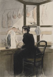 Der Kassierer beim Metzger, Illustration aus 