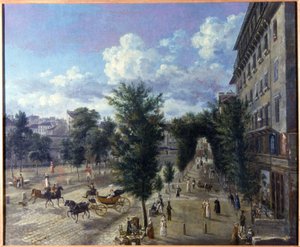 Der Boulevard des Capucines und die untere Straße der Stadtmauer