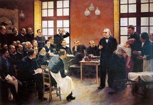 Eine klinische Lektion mit Doktor Charcot an der Salpetriere von Pierre Andre Brouillet