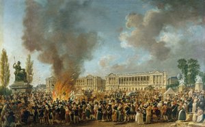 Das Fest der Einheit und Unteilbarkeit am 10. August 1793 von Pierre Antoine Demachy