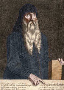 Hippokrates von Kos - Hippokrates (auf Griechisch Hippokrates) griechische Medizin (460 bis 380 v. Chr.). Gravur von Pierre Aubry (1610 - 1686). von Pierre Aubry